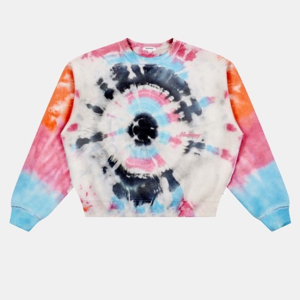 MADHAPPY evil eye tye dye crew neck